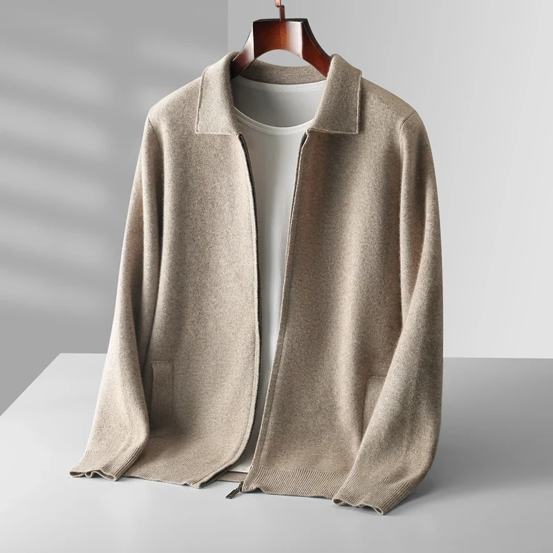 Men’s Vest – Cashmere – Regular Fit – Full Zip – Ribbed Hem – Side Pockets – Soft Feel