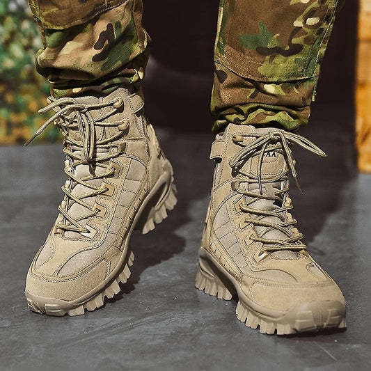 Men’s Tactical Boots – High-Top Ankle Support – Reinforced Toe – Rugged Grip Sole