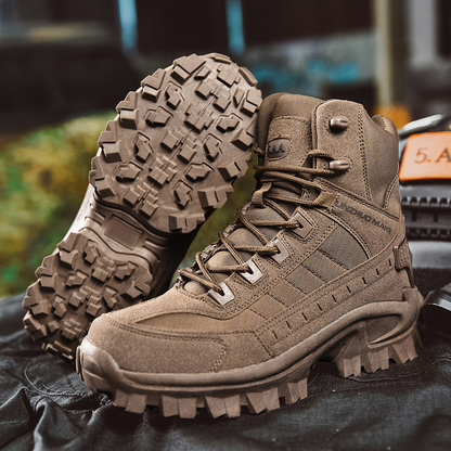 Men’s Tactical Boots – High-Top Ankle Support – Reinforced Toe – Rugged Grip Sole