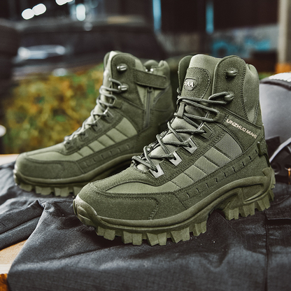 Men’s Tactical Boots – High-Top Ankle Support – Reinforced Toe – Rugged Grip Sole