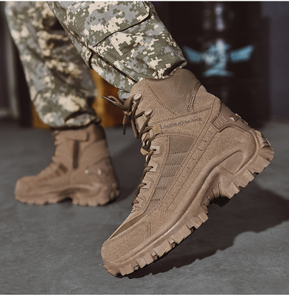 Men’s Tactical Boots – High-Top Ankle Support – Reinforced Toe – Rugged Grip Sole