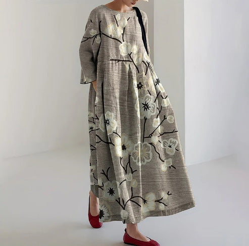 Women's Summer V-Neck Dress - Elegant Lightweight Style