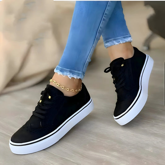 Women’s Sneaker – Supportive Fit – Lace-Up Design – Platform Sole – Casual Comfort