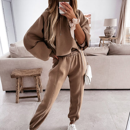 Women's Loungewear Set - Oversized Hoodie & High-Waist Joggers - Soft & Cozy Fit