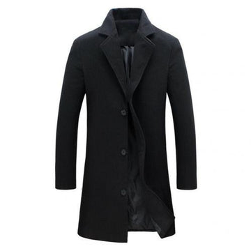 Herentrenchcoat in effen winterkleur