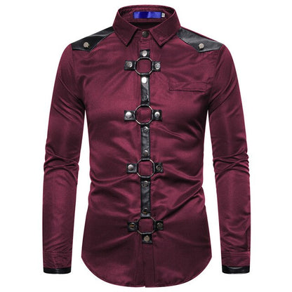 Gothic rivet shirt for men