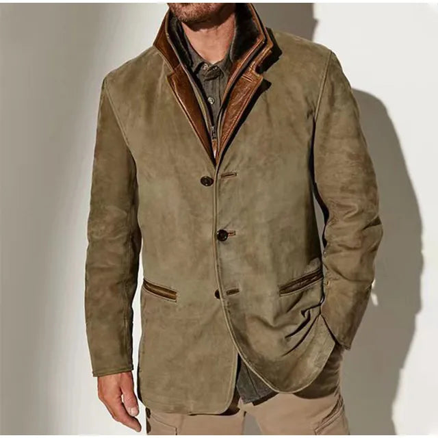 Men's casual buttoned jacket