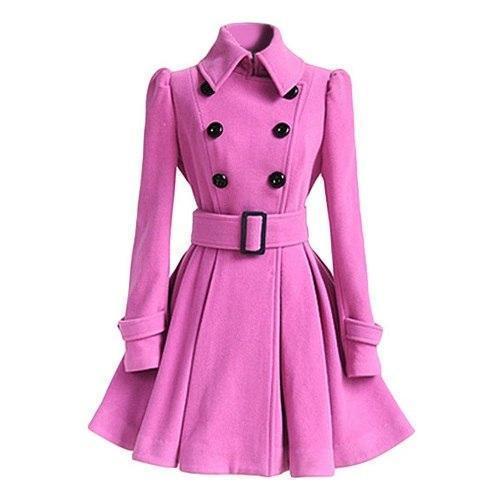 Double breasted women's windbreaker trench coat