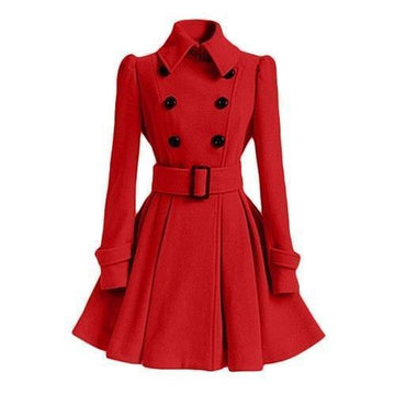 Dames dubbelrijige windjack trenchcoat