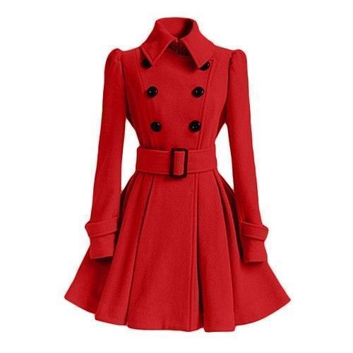 Double breasted women's windbreaker trench coat