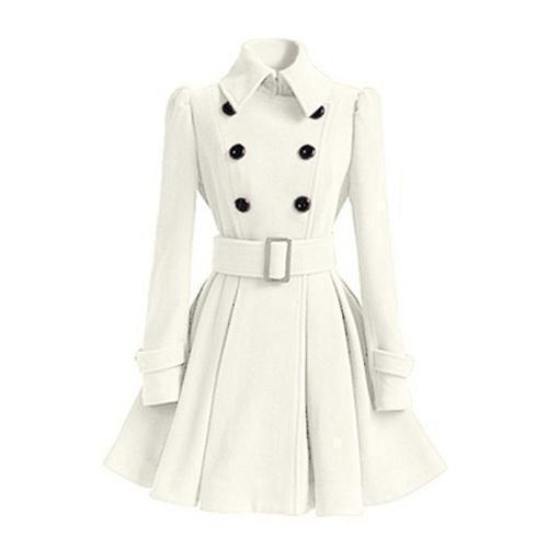 Double breasted women's windbreaker trench coat