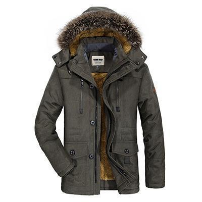 Men's thick hooded casual outdoor coat