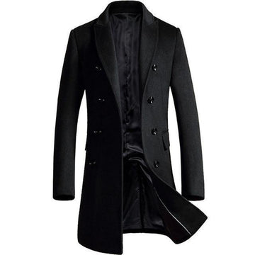 Heren Lange Dubbele Rij Formal Coat