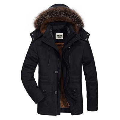 Men's thick hooded casual outdoor coat