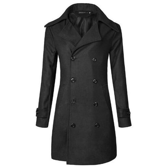 Men's casual double button jacket with lapels