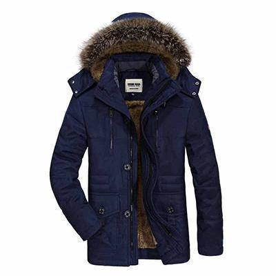 Men's thick hooded casual outdoor coat