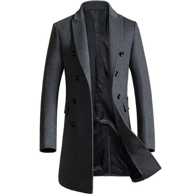 Heren Lange Dubbele Rij Formal Coat