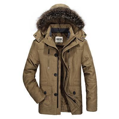 Men's thick hooded casual outdoor coat