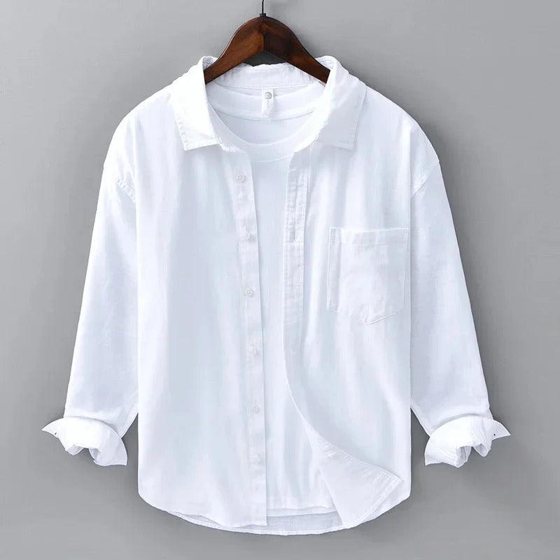 Men's Classic Long-Sleeve Shirt - Button-Up Casual Wear