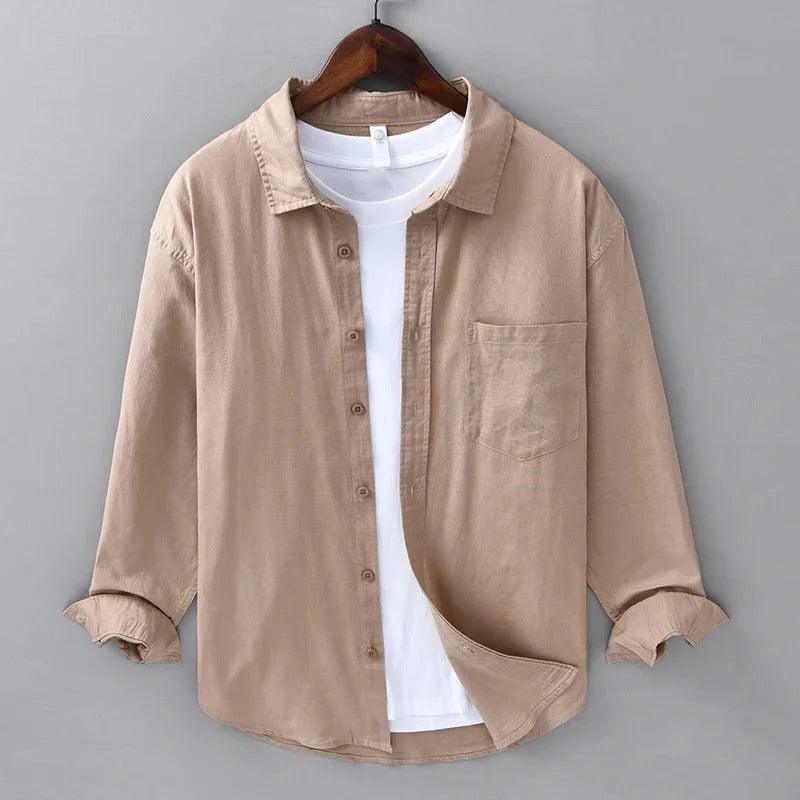 Men's Classic Long-Sleeve Shirt - Button-Up Casual Wear
