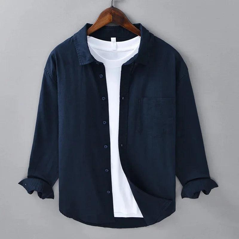 Men's Classic Long-Sleeve Shirt - Button-Up Casual Wear
