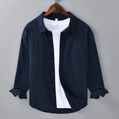 Men's Classic Long-Sleeve Shirt - Button-Up Casual Wear