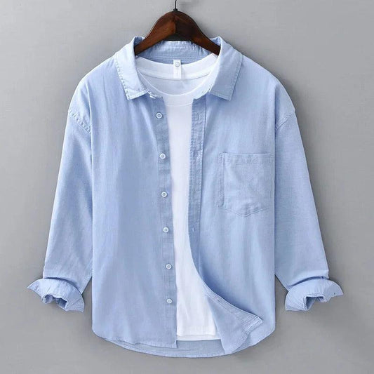 Men's Classic Long-Sleeve Shirt - Button-Up Casual Wear