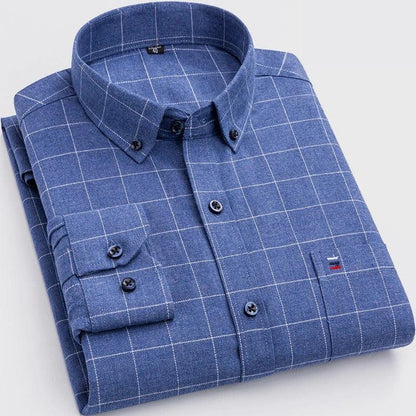 Men's Classic Long Sleeve Plaid Shirt