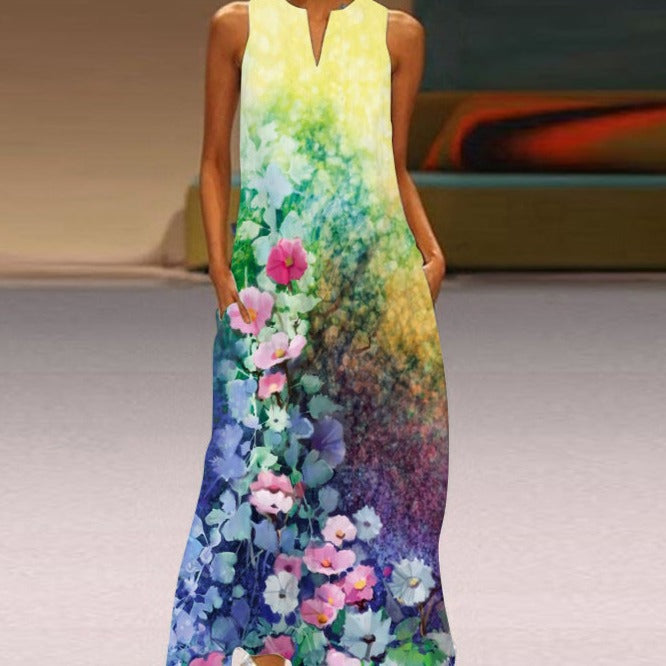 Elegant Summer Dress for Women - Stylish Sleeveless Midi Dress