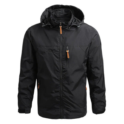 Men’s Softshell Jacket – Windproof Water-Resistant – Hooded – Regular Fit – Zip Closure