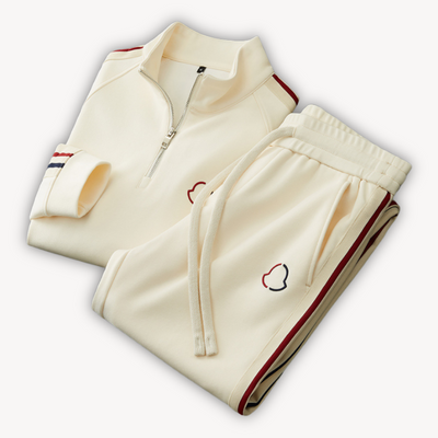 Men’s Tracksuit Set – Cotton Blend – Relaxed Fit – Zip-Up Jacket – Elastic Waist