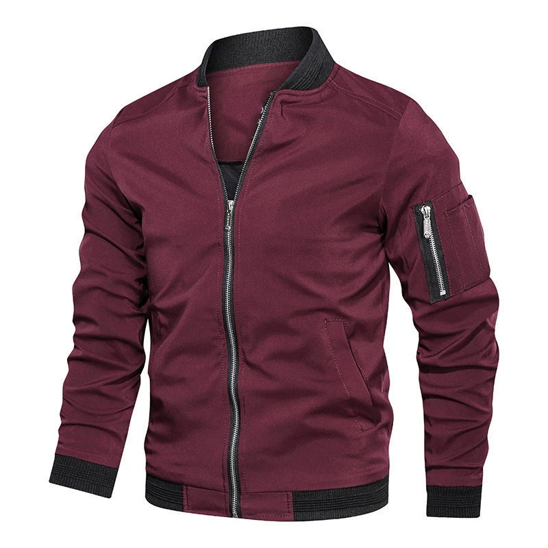 Men's classic zip-up casual outdoor jacket