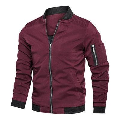 Men's classic zip-up casual outdoor jacket