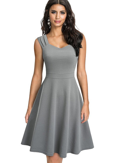 Women's Lightweight Flare Swing Dress - Party Wear