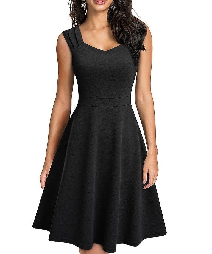 Women's Lightweight Flare Swing Dress - Party Wear