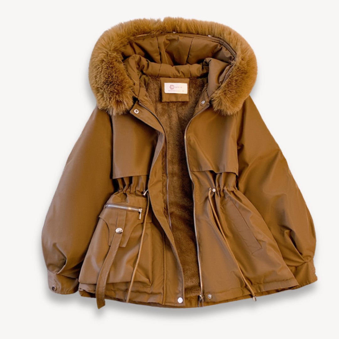 Women’s Parka Jacket – Water-Resistant – Faux Fur Lining – Hood – Adjustable Fit