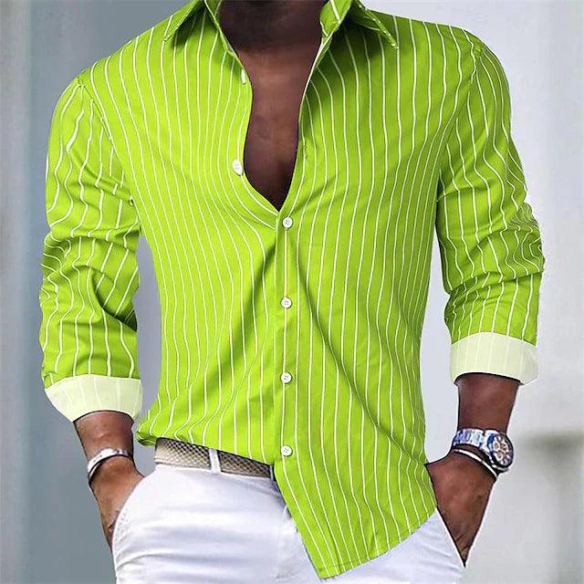 Men's Long Sleeve Casual Button-Up Shirt