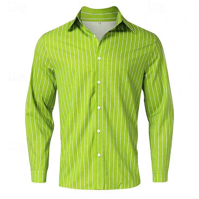 Men's Long Sleeve Casual Button-Up Shirt