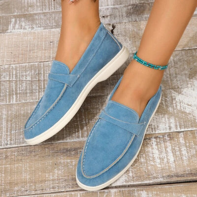 Women’s Slip-On Loafers – Suede Feel – Classic Fit – Cushioned Sole – Supportive