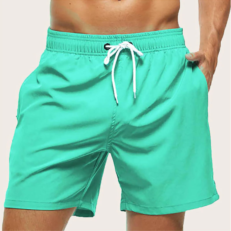 Men’s Swim Trunks – Quick-Dry Fabric – Regular Fit – Mid-Length – Elastic Waist