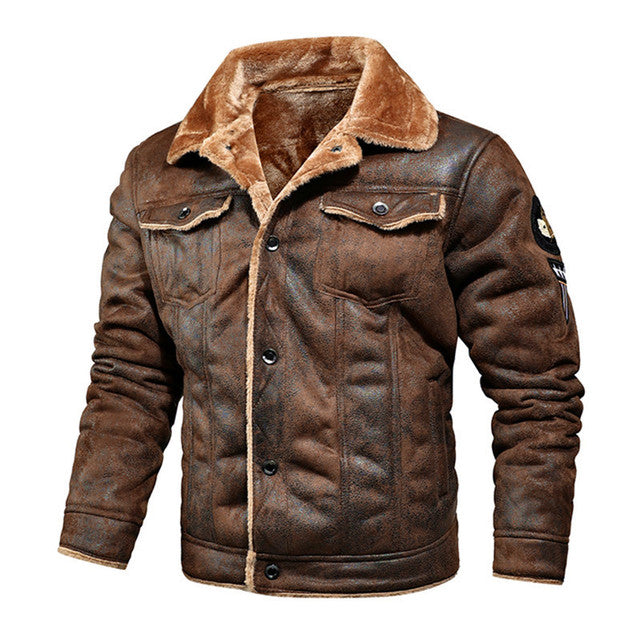 Stylish men's leather jacket