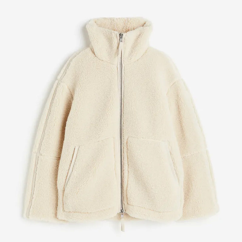 Women's oversized teddy jacket