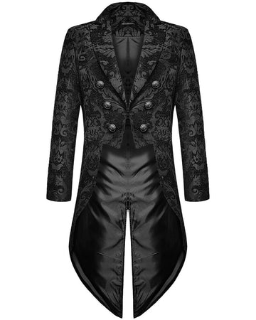 Mannen gothic frack met brocade ontwerp