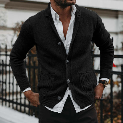 Men's knitted button-down vest