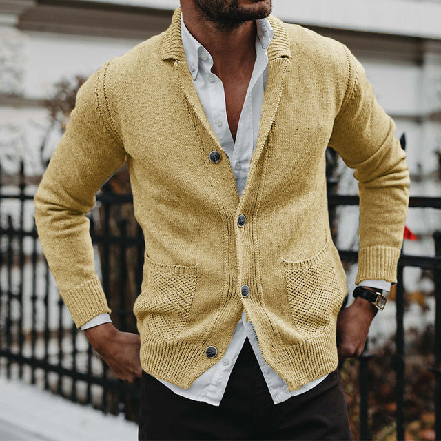 Men's knitted button-down vest