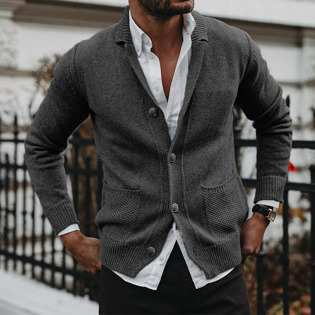 Men's knitted button-down vest