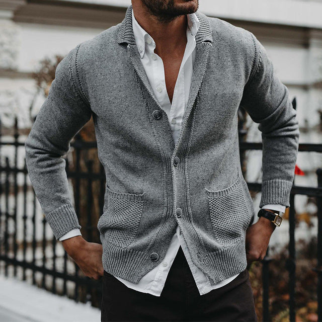 Men's knitted button-down vest