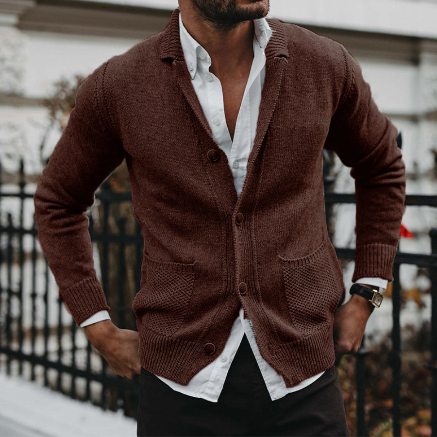 Men's knitted button-down vest