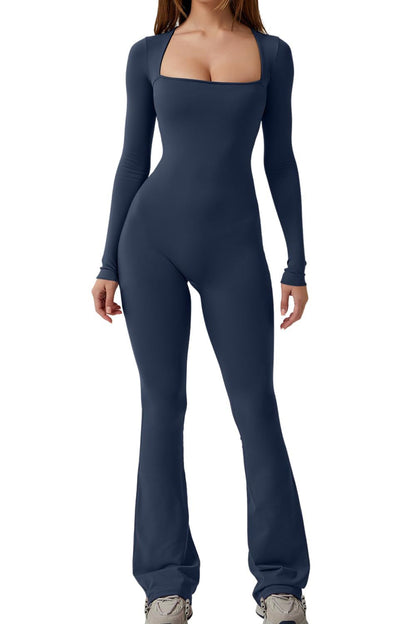 Women’s square neck long sleeve jumpsuit