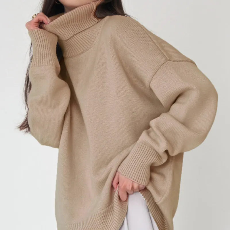 Women's turtleneck knitted sweater